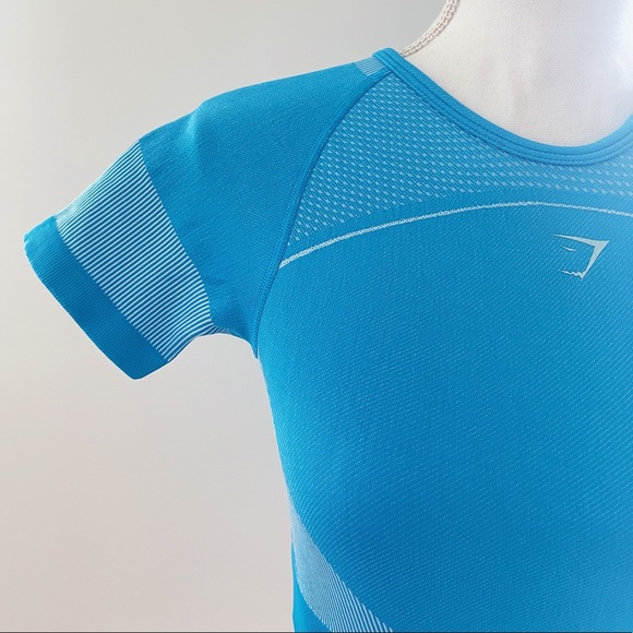 Gymshark Blue Cropped Gym Tank - Picture 4 of 11